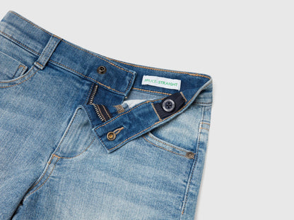 Benetton Light Blue Boys Denim Bermudas SKU: 4PORG902I_912 Image 03