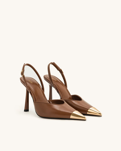 JW PEI_Brown_Savannah Gold Tipped Slingback Pumps_4PS120-3_Brown_03