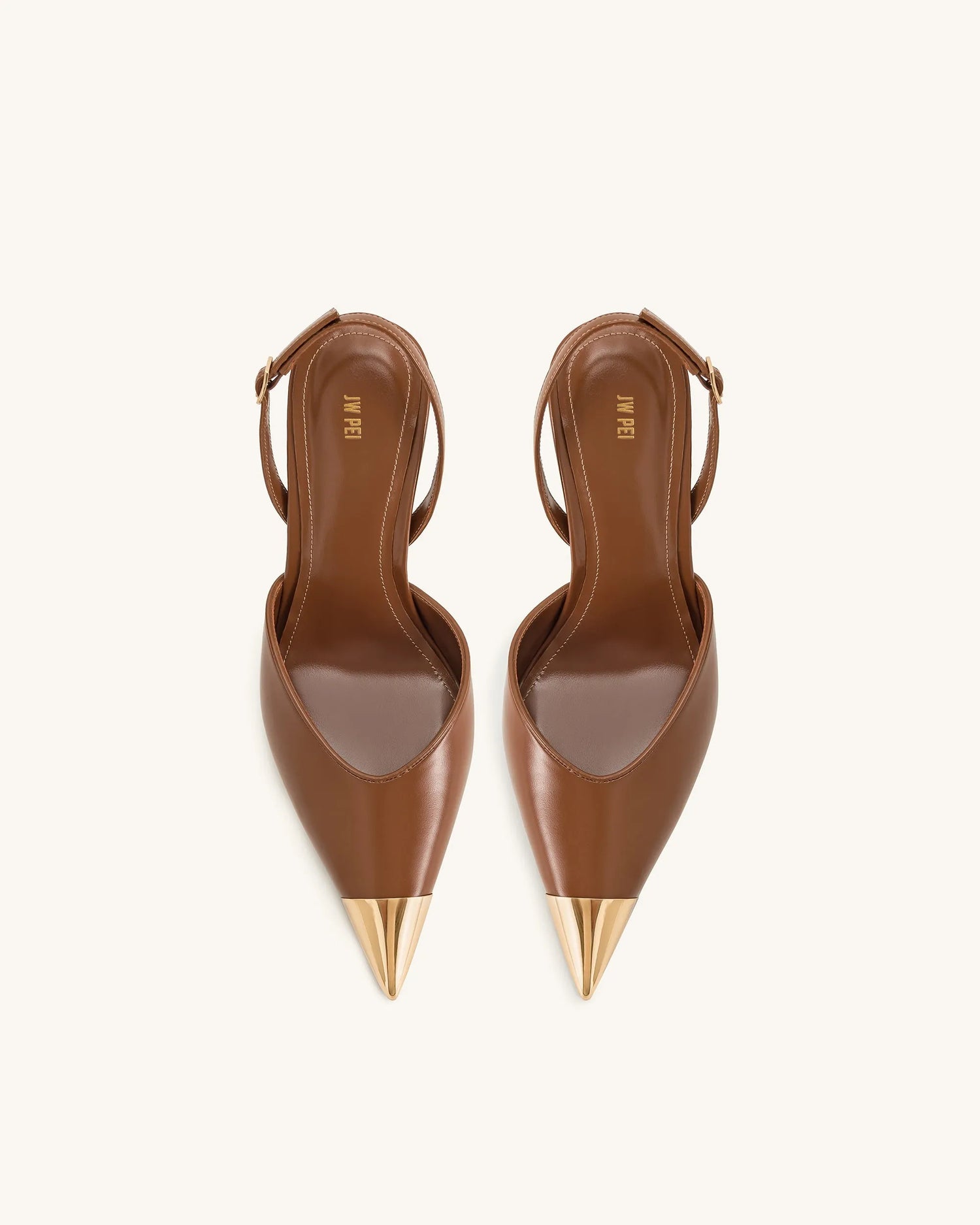 JW PEI_Brown_Savannah Gold Tipped Slingback Pumps_4PS120-3_Brown_04