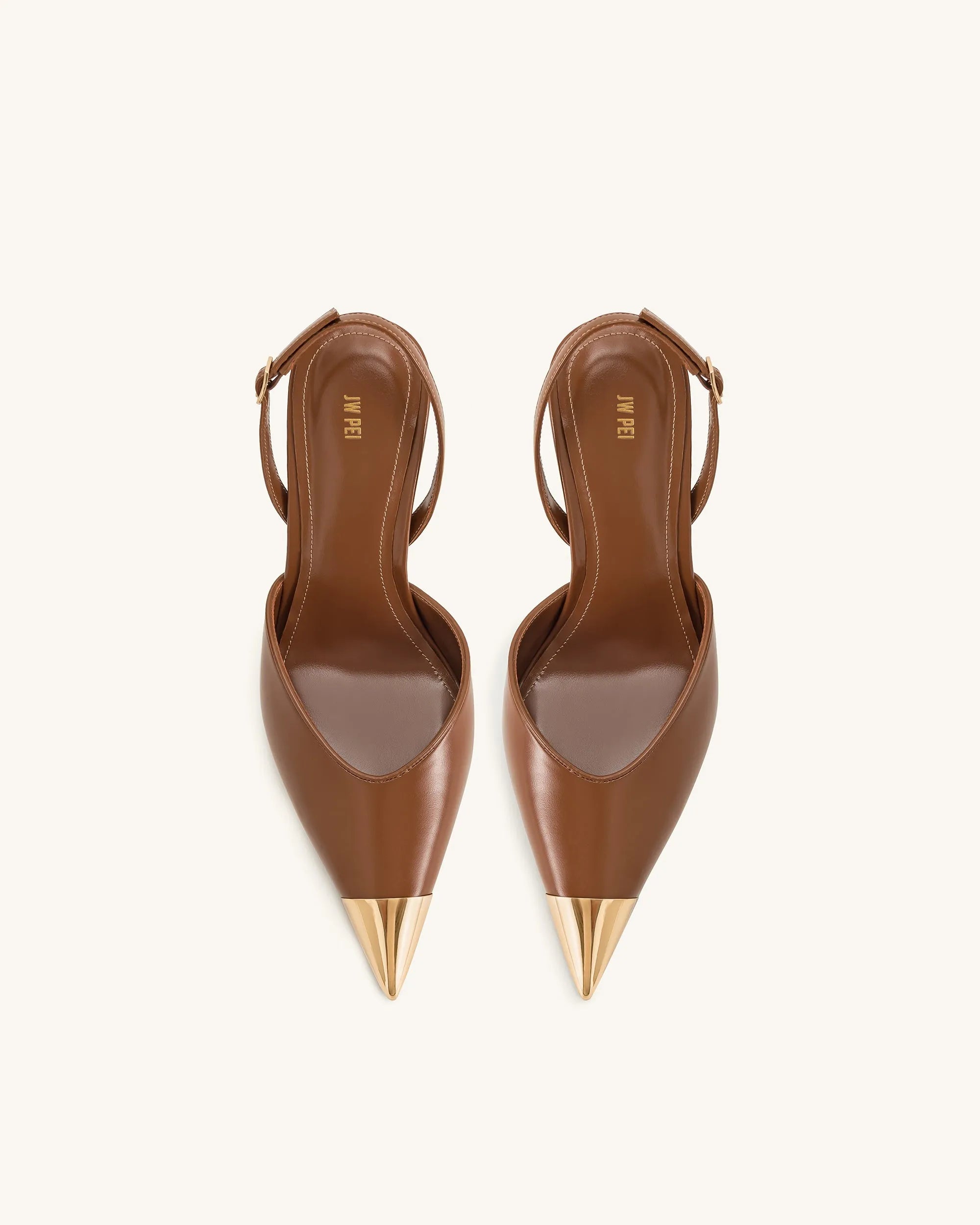 JW PEI_Brown_Savannah Gold Tipped Slingback Pumps_4PS120-3_Brown_04