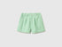 Benetton Green Girls Pure Cotton Shorts SKU: 4PYAC904Y_80G Image 01