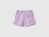 Benetton Purple Girls Pure Cotton Shorts SKU: 4PYAC904Y_8P5 Image 01