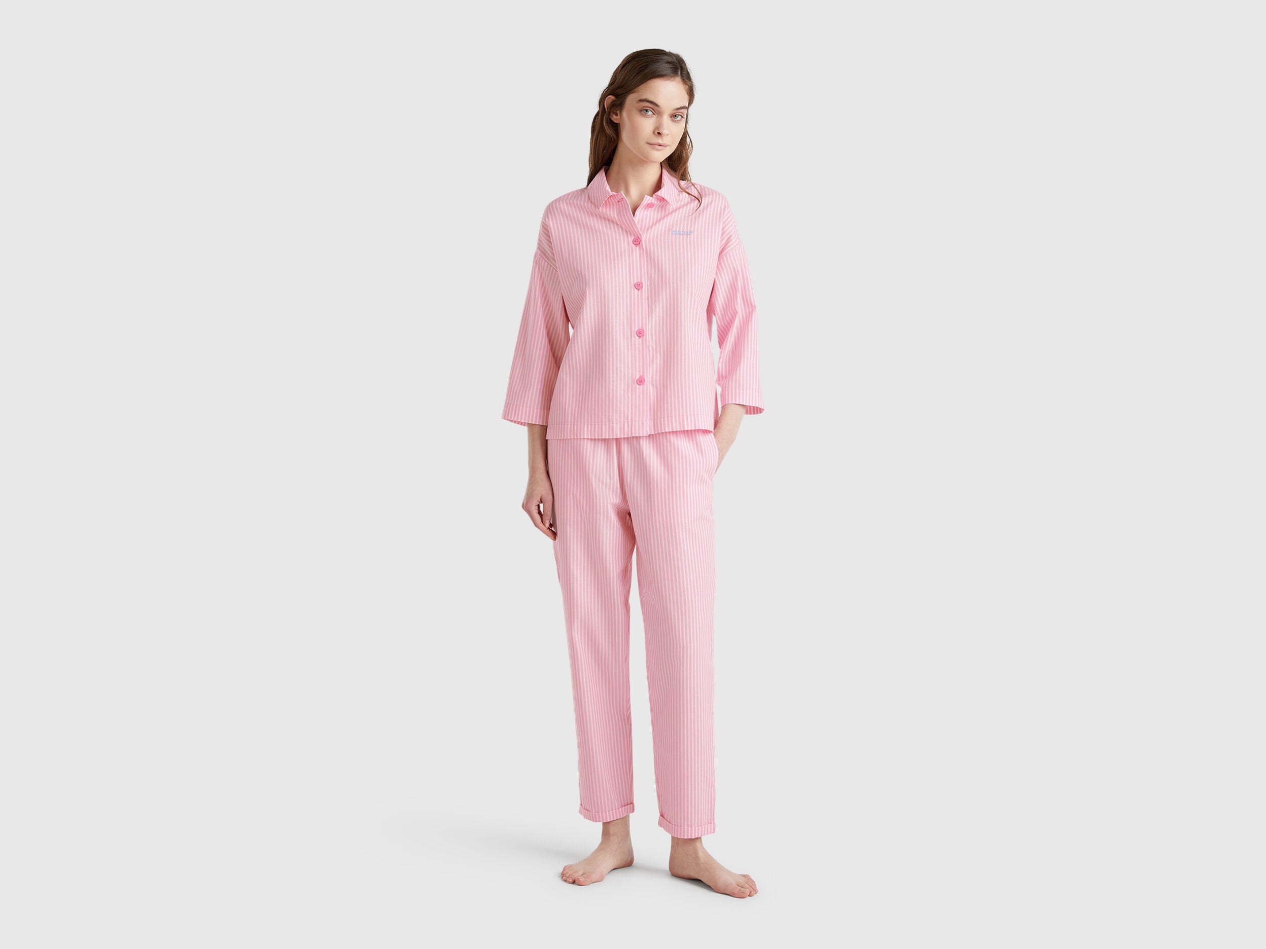 Benetton_Vertical Striped Trousers_4QFZ3F00L_901_01