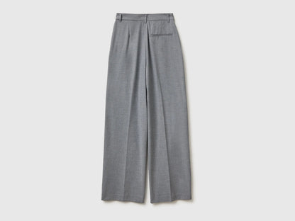 Benetton_Gray_Wide Flannel Trousers_4QIKDF0AC_907_06