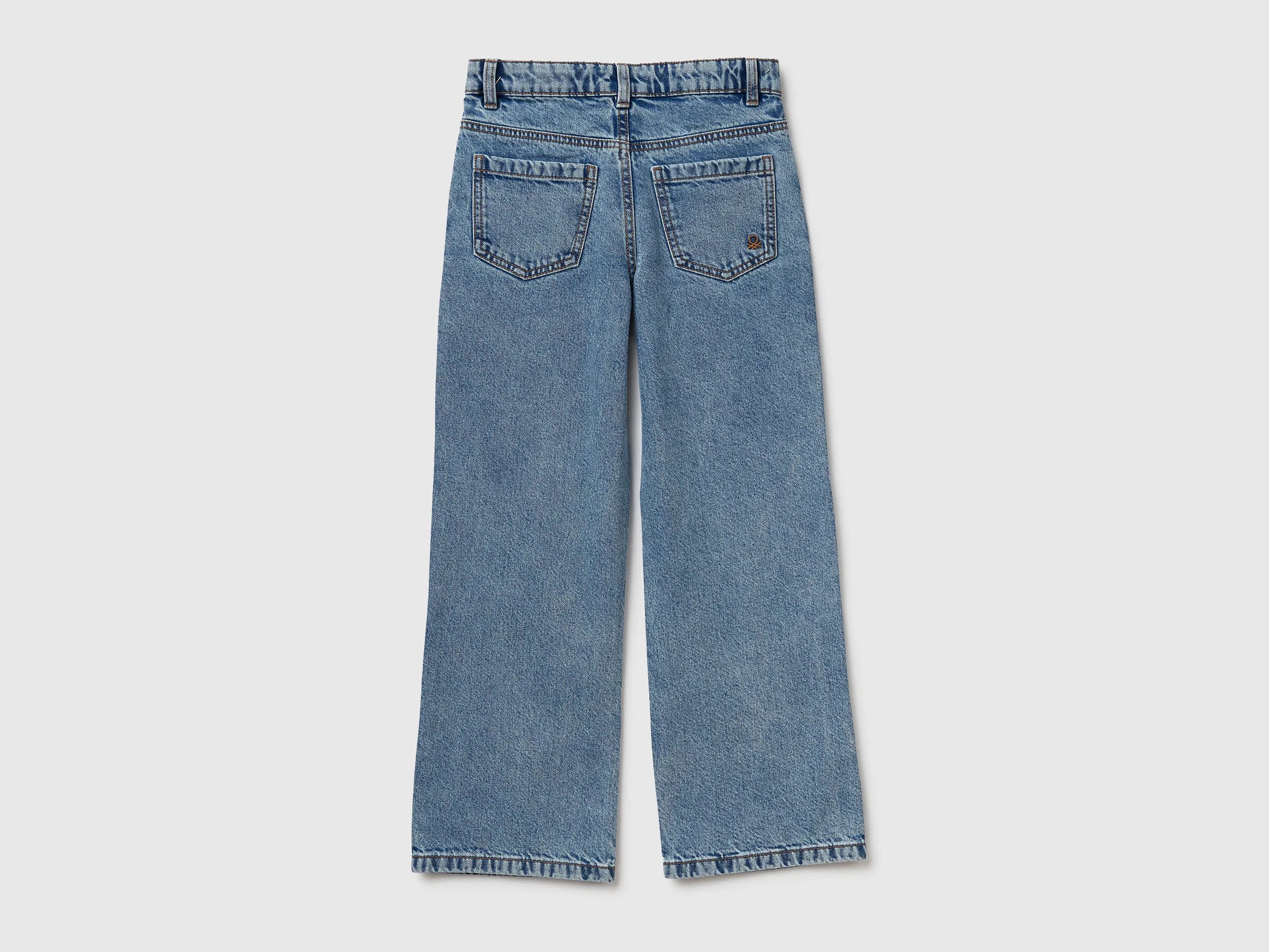 Benetton_Light Blue_Straight Fit Jeans with Rhinestones_4R76CE04M_902_02