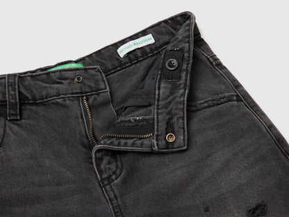 Benetton Black Boys Treated Balloon Fit Jeans SKU: 4R76CE04X_800 Image 03