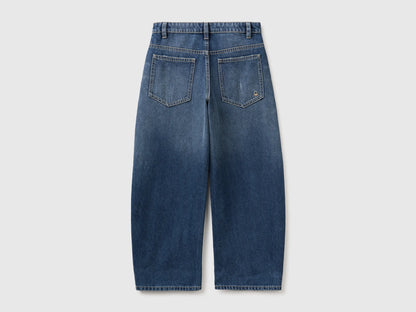 Benetton Blue Boys Treated Balloon Fit Jeans SKU: 4R76CE04X_901 Image 02
