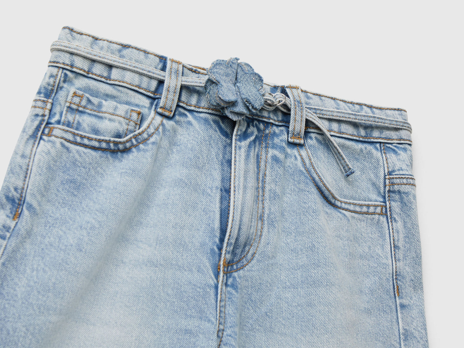 Benetton_Light Blue_Knee-Length Jeans with Belt_4R76CF04U_901_03