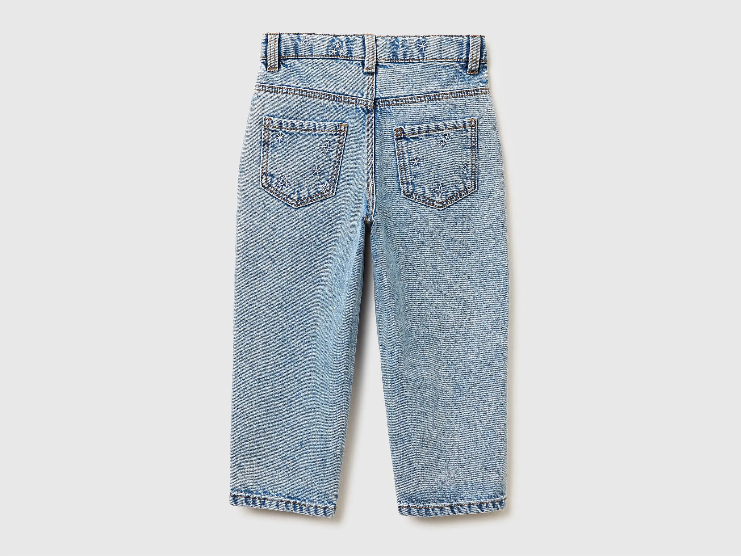 Benetton_Light Blue_Mom Fit Jeans with Rhinestones_4R76GE02V_902_02