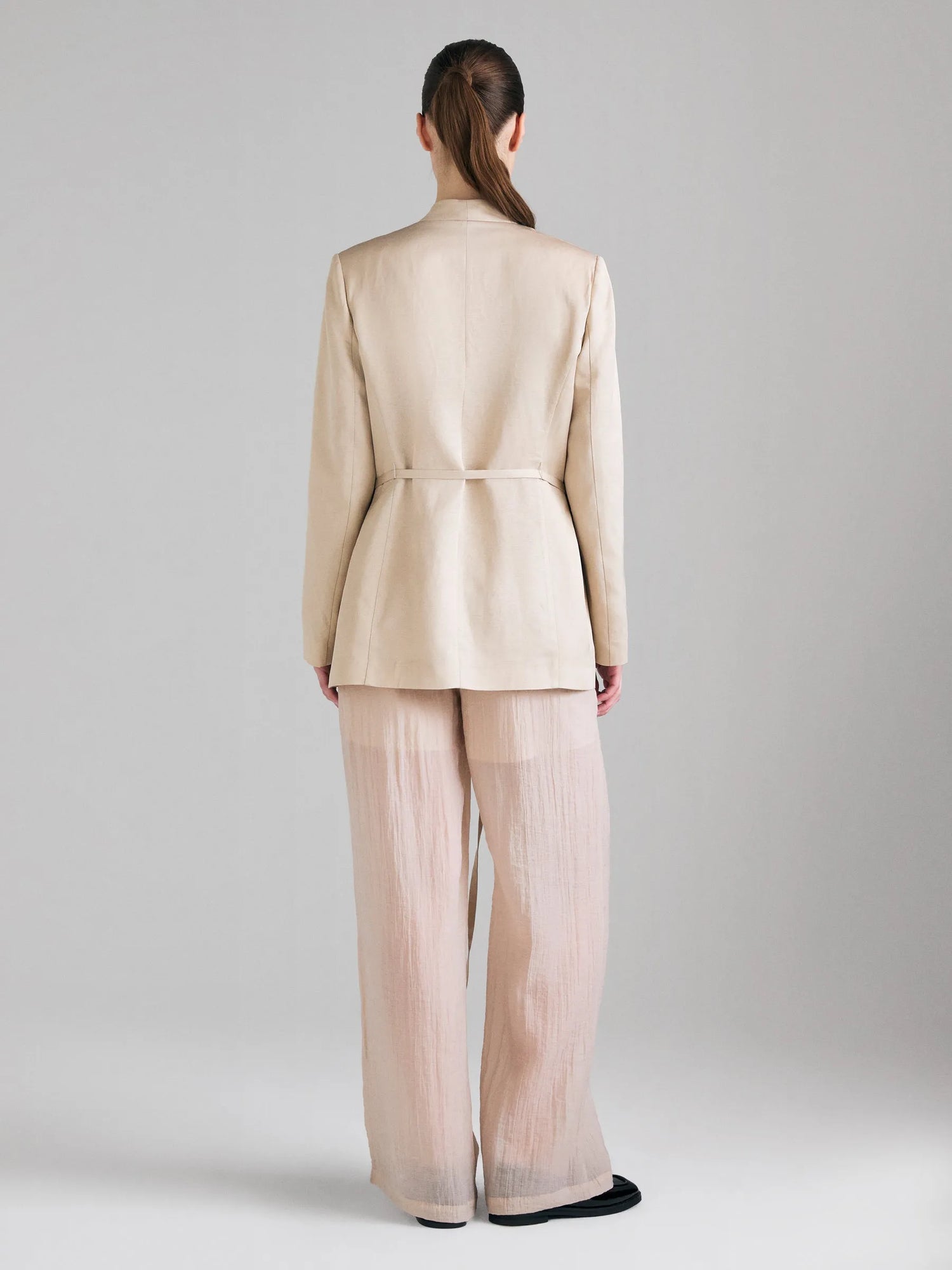 Sisley Nude Women Semi-Transparent Trousers SKU: 4RBKLF096_018 Image 02