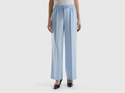 Flowy Trousers With Drawstring_4RGYDF05N_2K3_01