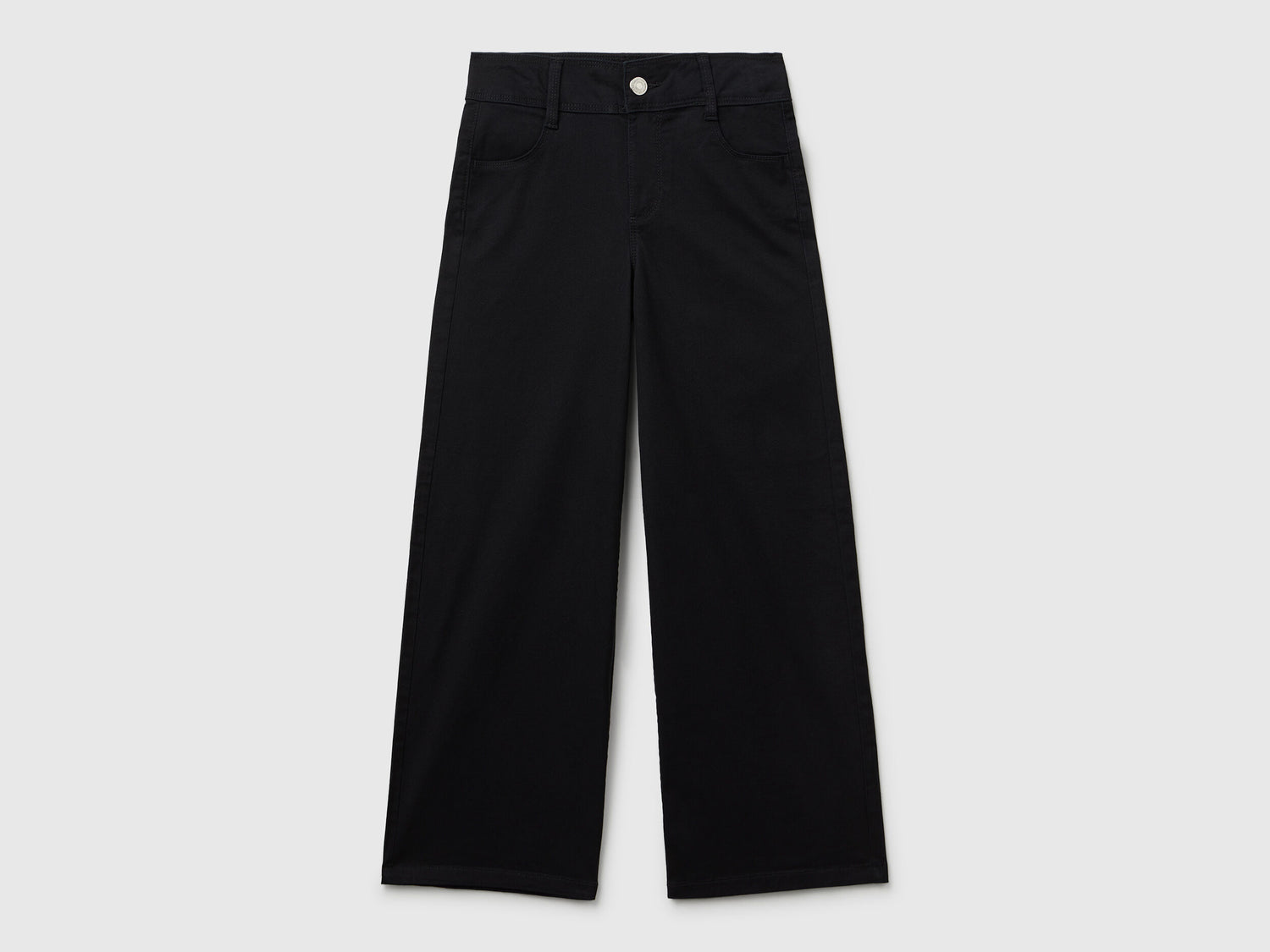 Benetton_Black_Wide Trousers in Stretch Cotton_4RHPCE04A_100_01