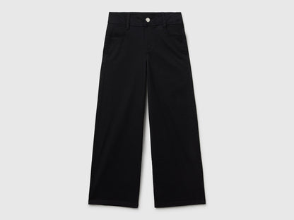 Benetton_Black_Wide Trousers in Stretch Cotton_4RHPCE04A_100_01