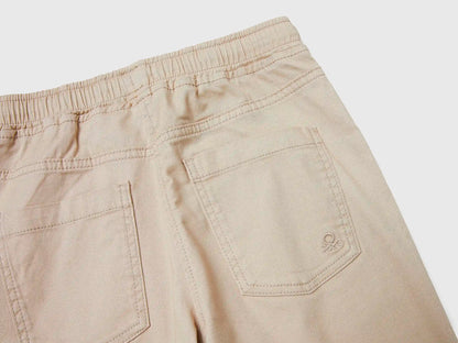 Benetton_Beige_Stretch Cotton Joggers with Drawstring_4RHPCF03L_39A_03