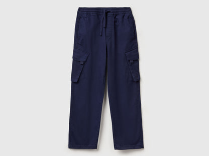 Benetton_Dark Blue_Regular Fit Cargo Trousers_4RHPCF04Y_252_01