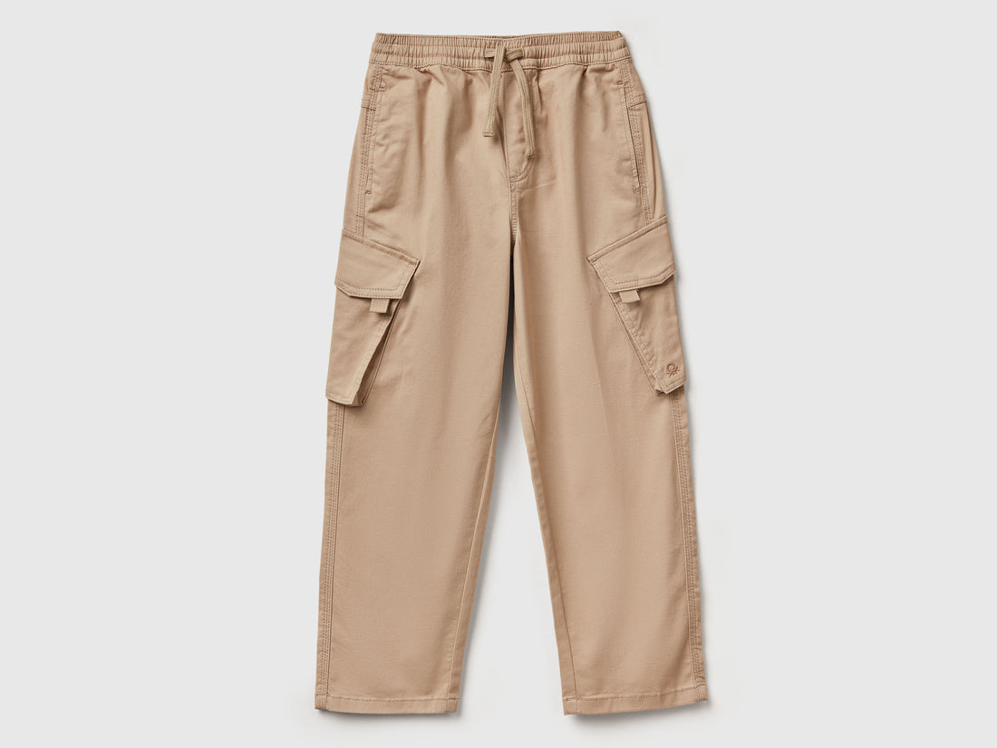 Benetton_Beige_Regular Fit Cargo Trousers_4RHPCF04Y_39A_01