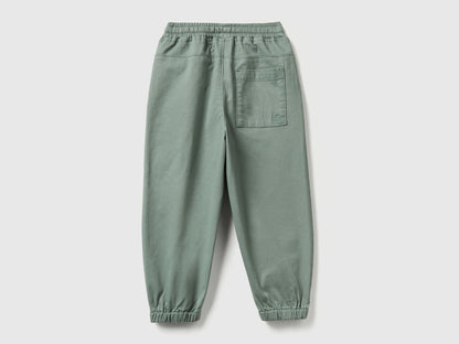 Benetton_Military Green_Stretch Cotton Joggers with Drawstring_4RHPGF021_075_02