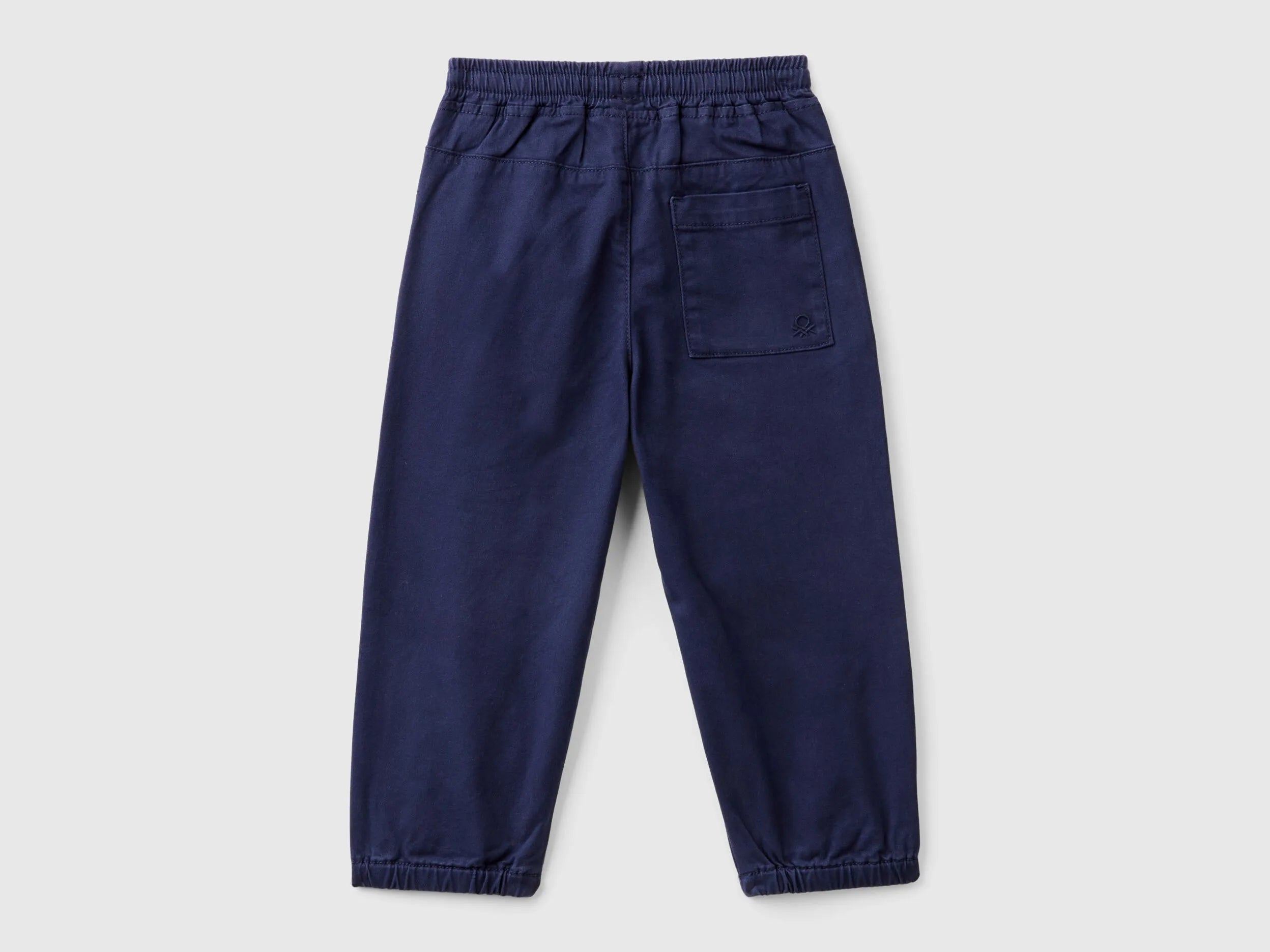 Benetton_Dark Blue_Stretch Cotton Joggers with Drawstring_4RHPGF021_252_02
