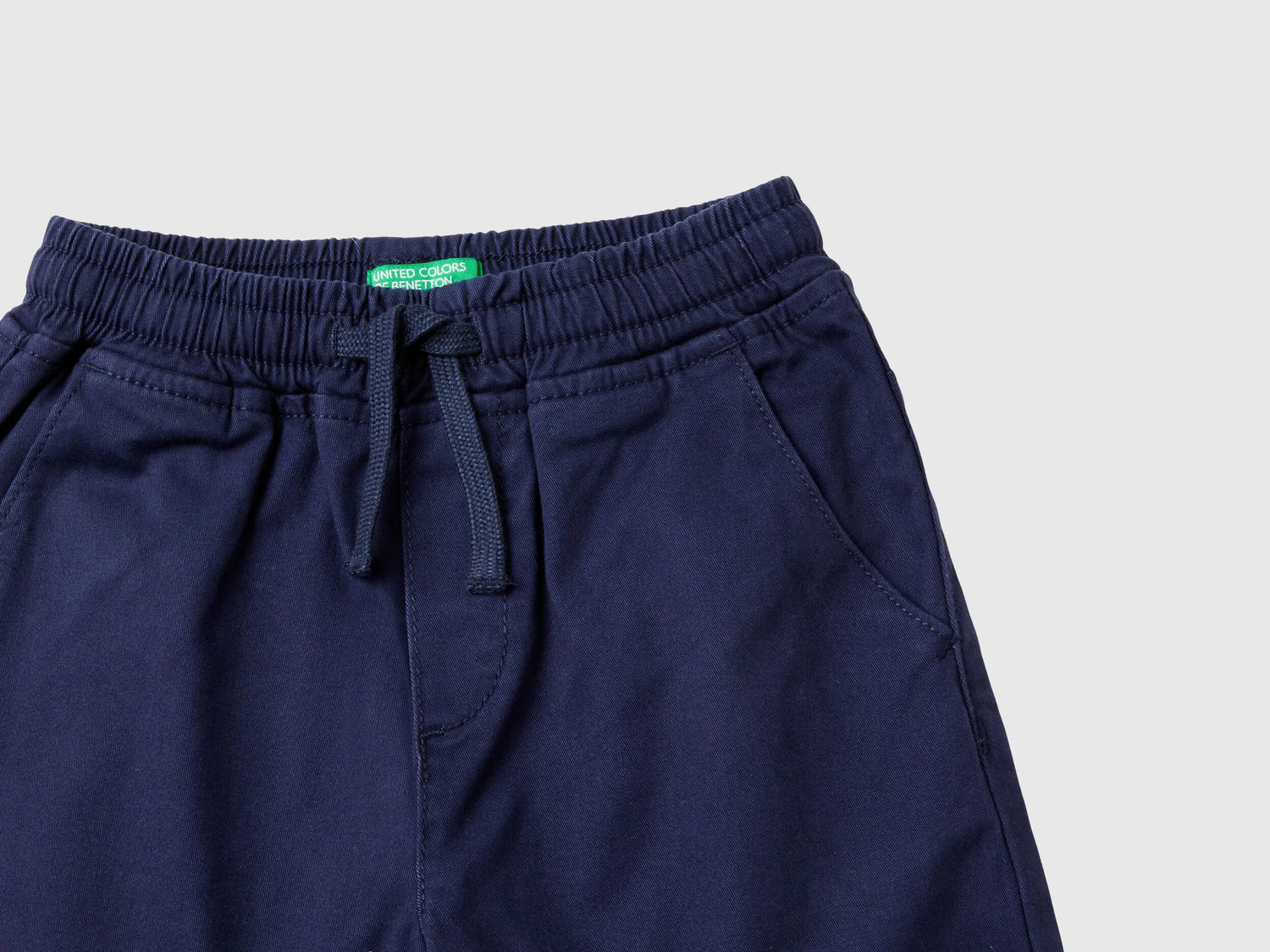 Benetton_Dark Blue_Stretch Cotton Joggers with Drawstring_4RHPGF021_252_03