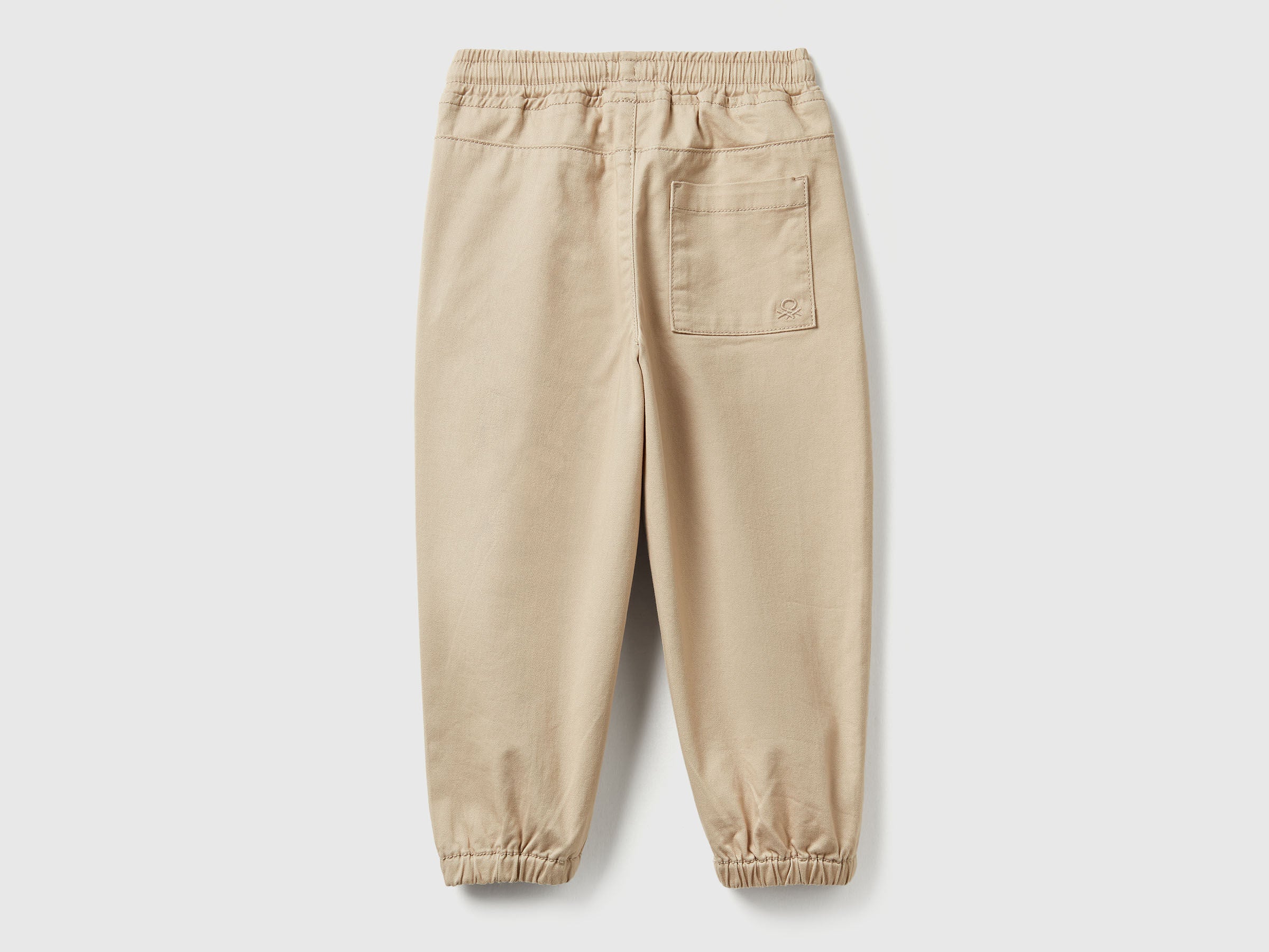 Benetton_Beige_Stretch Cotton Joggers with Drawstring_4RHPGF021_39A_02
