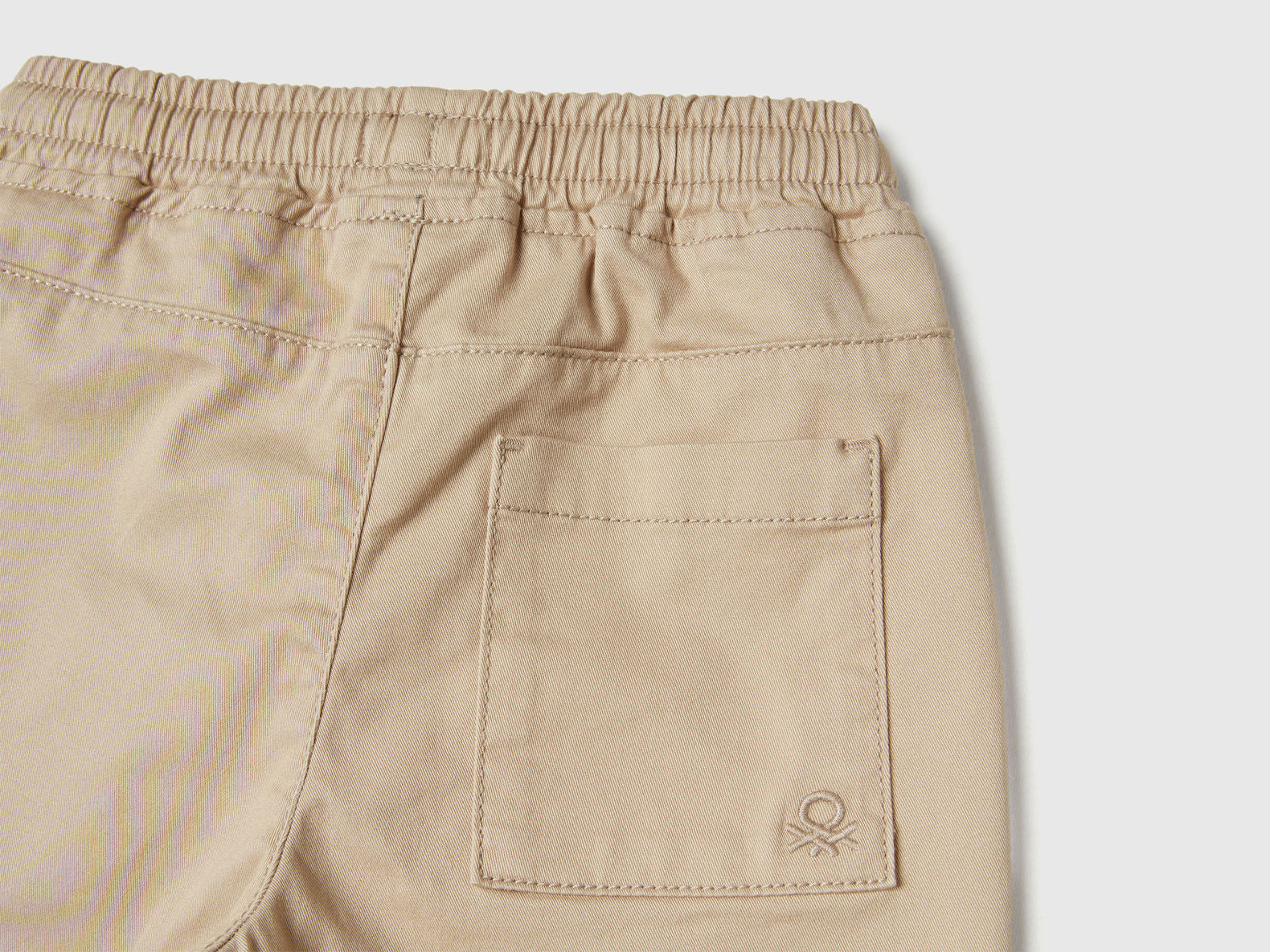 Benetton_Beige_Stretch Cotton Joggers with Drawstring_4RHPGF021_39A_03