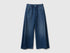 Benetton Dark Blue Girls Wide-Fit Jeans with Studs SKU: 4RJFCE04Z_901 Image 01