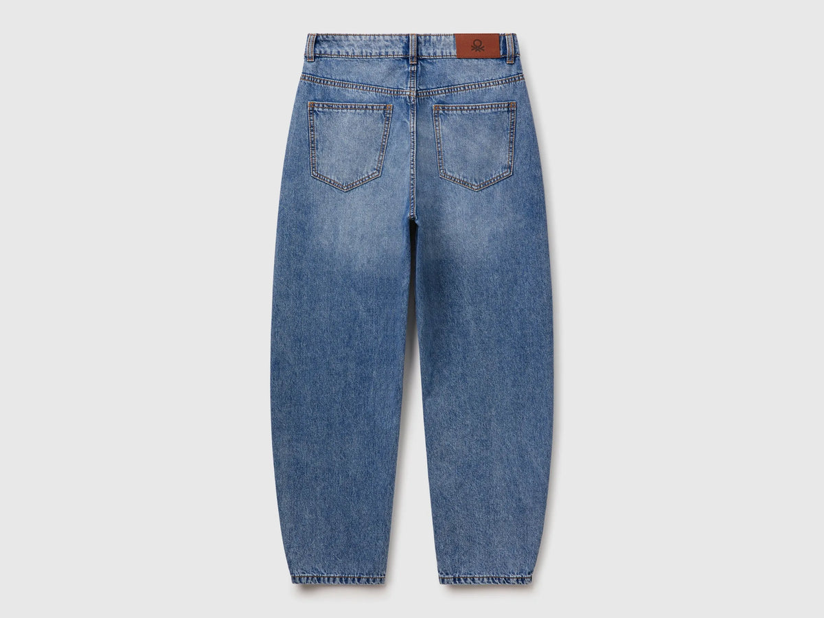 Benetton Light Blue Women Balloon Fit Jeans SKU: 4SHBDE00I_902 Image 06