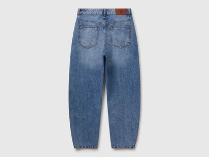 Benetton Light Blue Women Balloon Fit Jeans SKU: 4SHBDE00I_902 Image 06