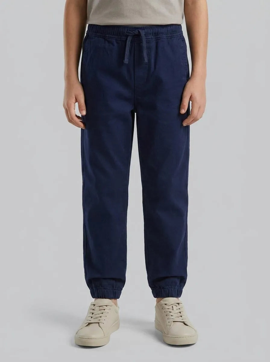 Benetton Dark Blue Boys SStretch Cotton Joggers SKU: 4T48GF02R_252 Image 00