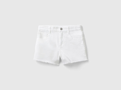 Frayed Shorts In Stretch Cotton_4Tanc9033_101_01