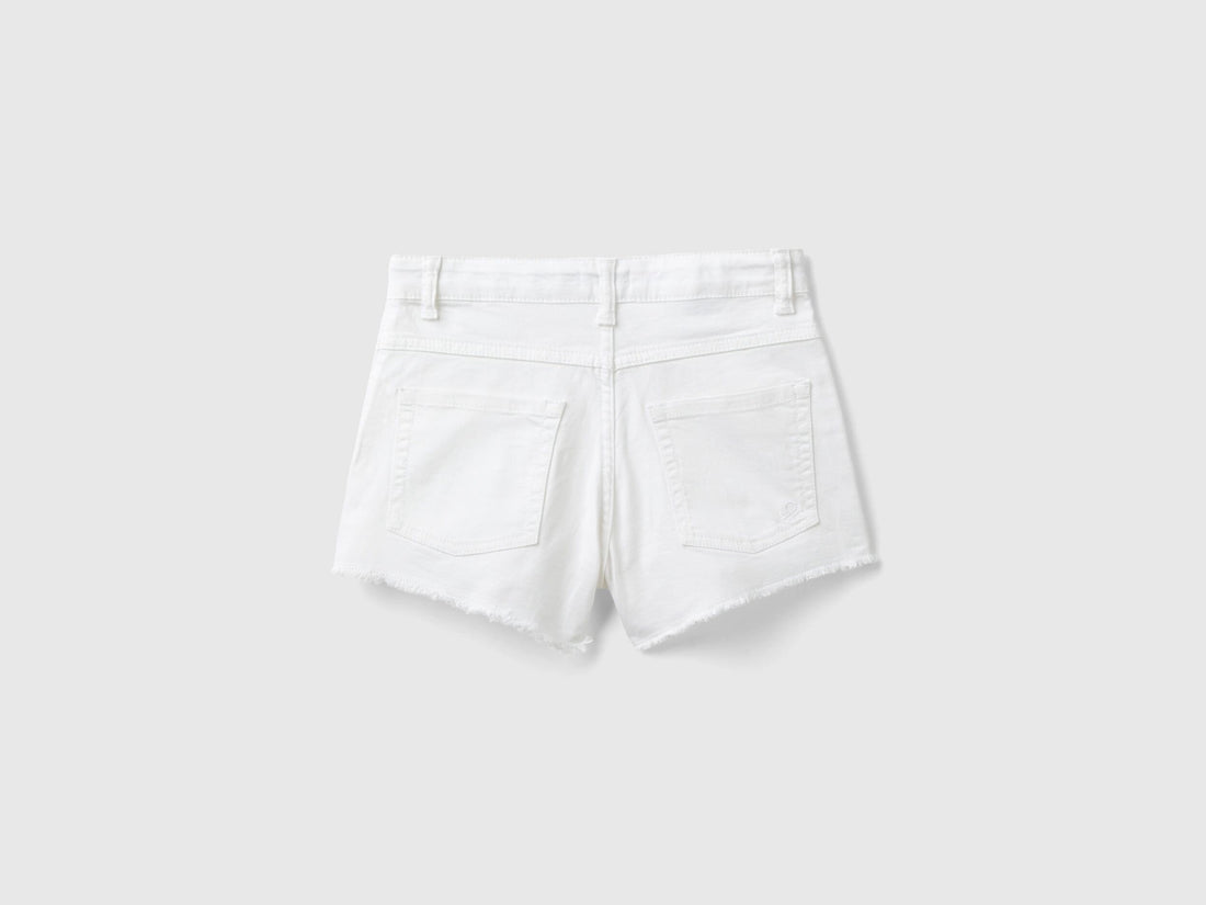 Frayed Shorts In Stretch Cotton_4Tanc9033_101_02