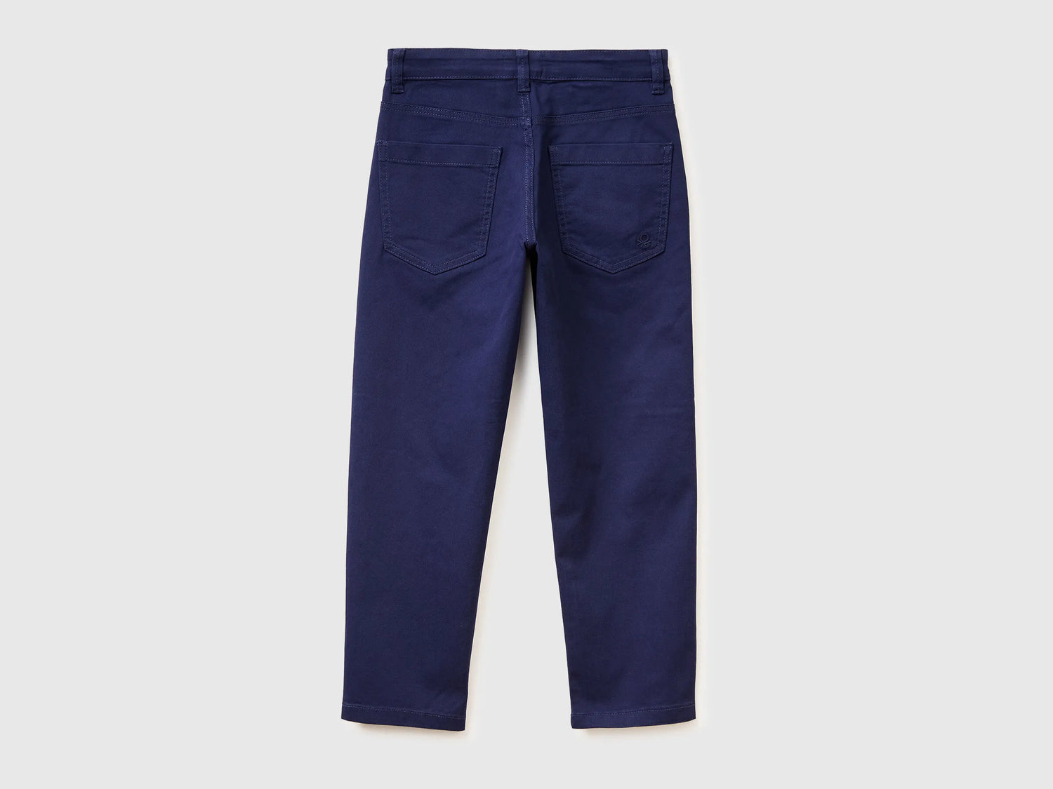Benetton Dark Blue Boys Stretch Cotton Trousers SKU: 4TCGCE04D_252 Image 02