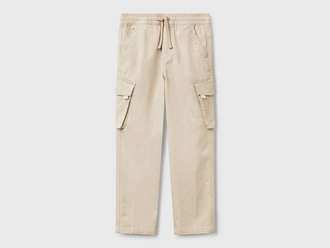 Benetton_Slim Fit Cargo Trousers_4TCGCF049_152_01