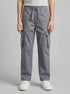 Benetton Dark Gray Boys Stretch Cotton Cargo Pants SKU: 4TCGCF05D_10N Image 00
