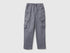 Benetton Dark Gray Boys Stretch Cotton Cargo Pants SKU: 4TCGCF05D_10N Image 01