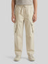 Benetton Beige Boys Stretch Cotton Cargo Pants SKU: 4TCGCF05D_152 Image 00