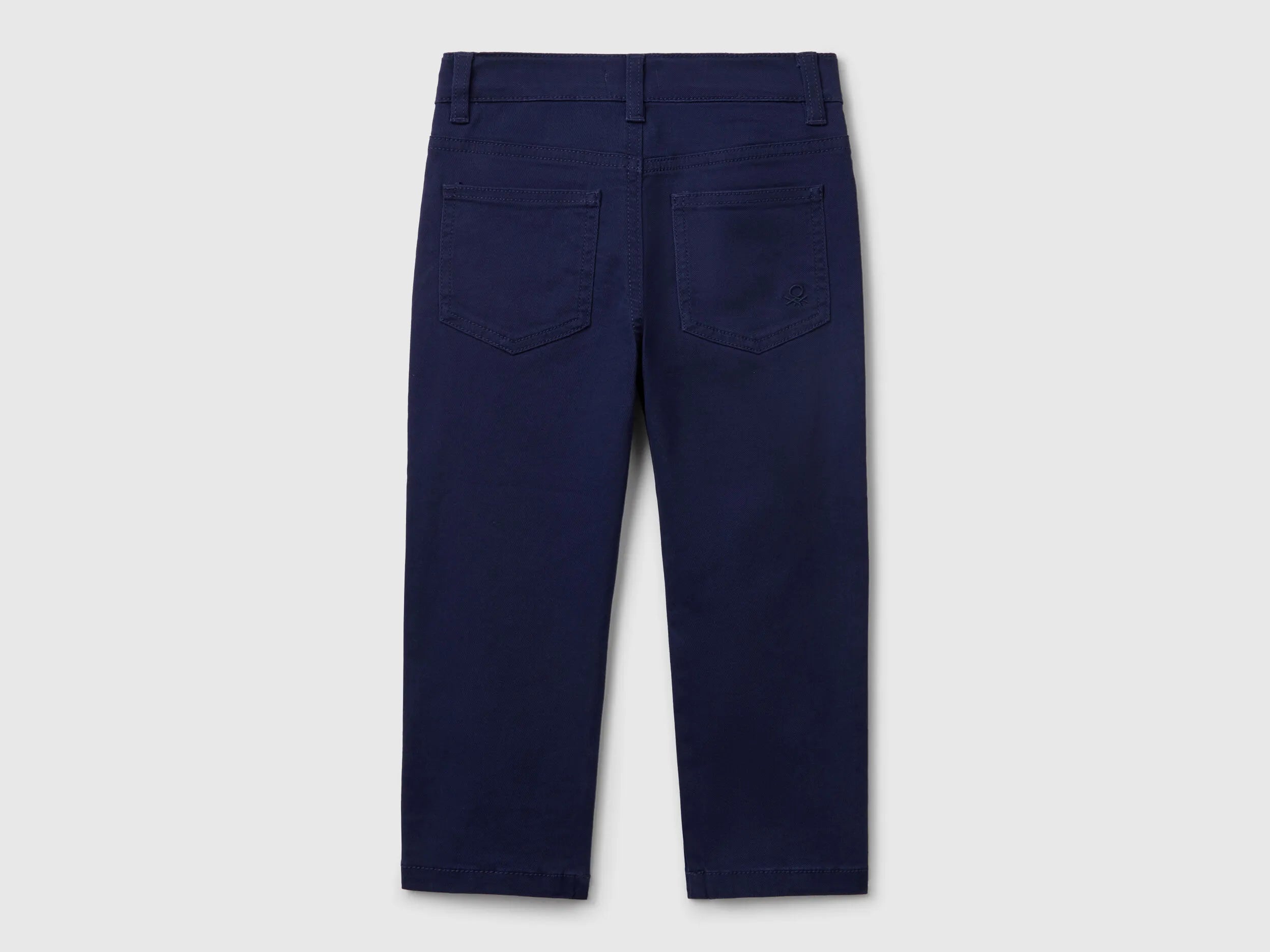 Benetton Dark Blue Boys Five-Pocket Stretch Trousers SKU: 4TCGGE009_252 Image 02