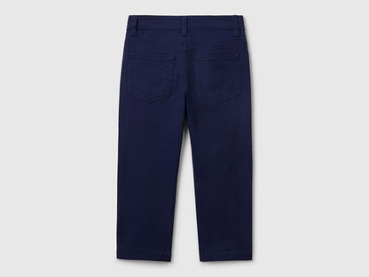 Benetton Dark Blue Boys Five-Pocket Stretch Trousers SKU: 4TCGGE009_252 Image 02