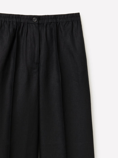 Sisley Black Women Pure Linen Trousers SKU: 4TTSLF08P_100 Image 03