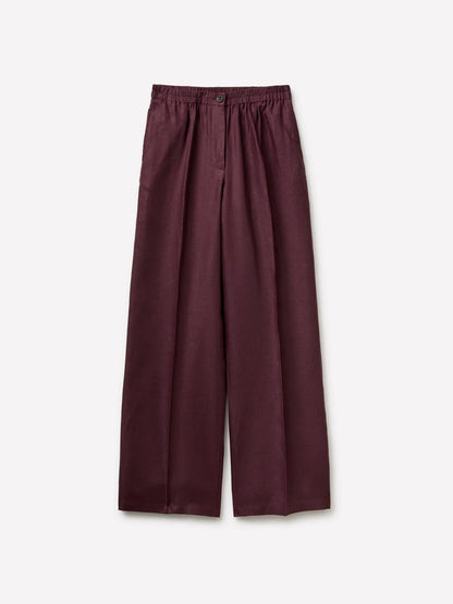 Sisley Dark brown Women Pure Linen Trousers SKU: 4TTSLF08P_1H8 Image 01