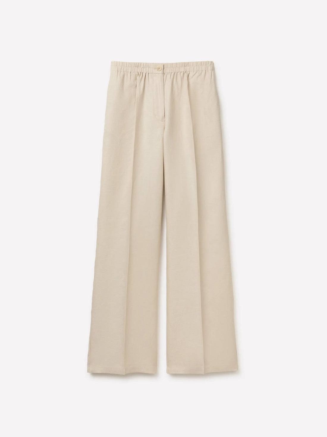 Sisley Beige Women Pure Linen Trousers SKU: 4TTSLF08P_901 Image 01