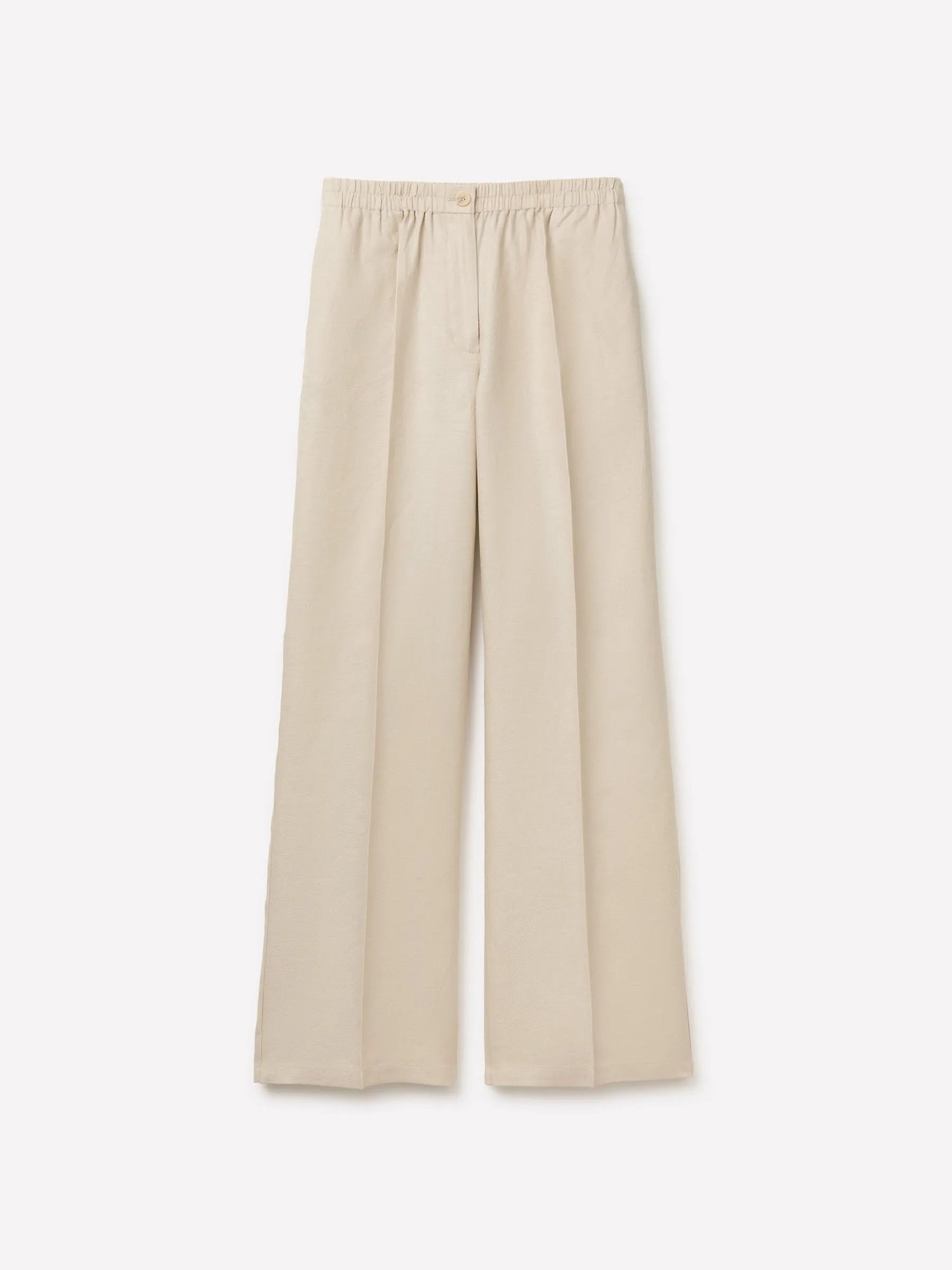 Sisley Beige Women Pure Linen Trousers SKU: 4TTSLF08P_901 Image 01