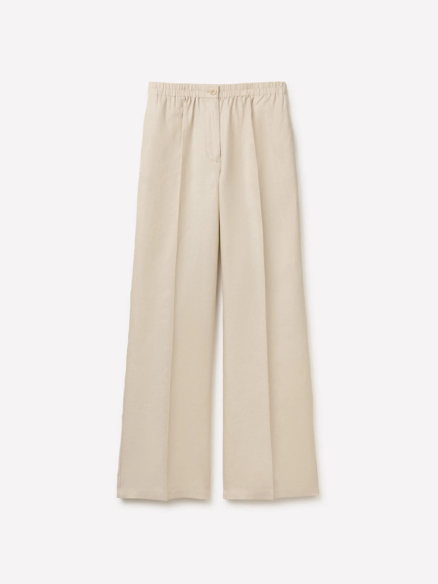 Sisley Beige Women Pure Linen Trousers SKU: 4TTSLF08P_901 Image 01