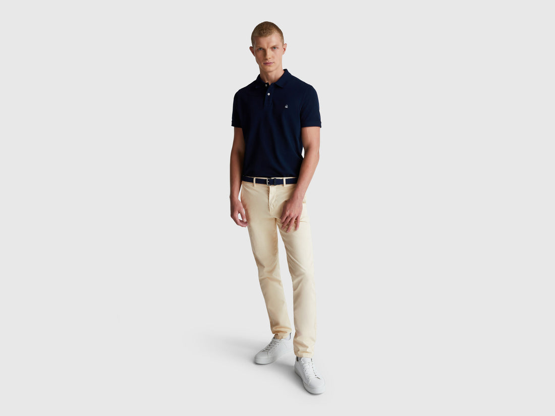 Benetton_Beige_Slim Fit Cotton Chinos_4TZYUF04P_152_01