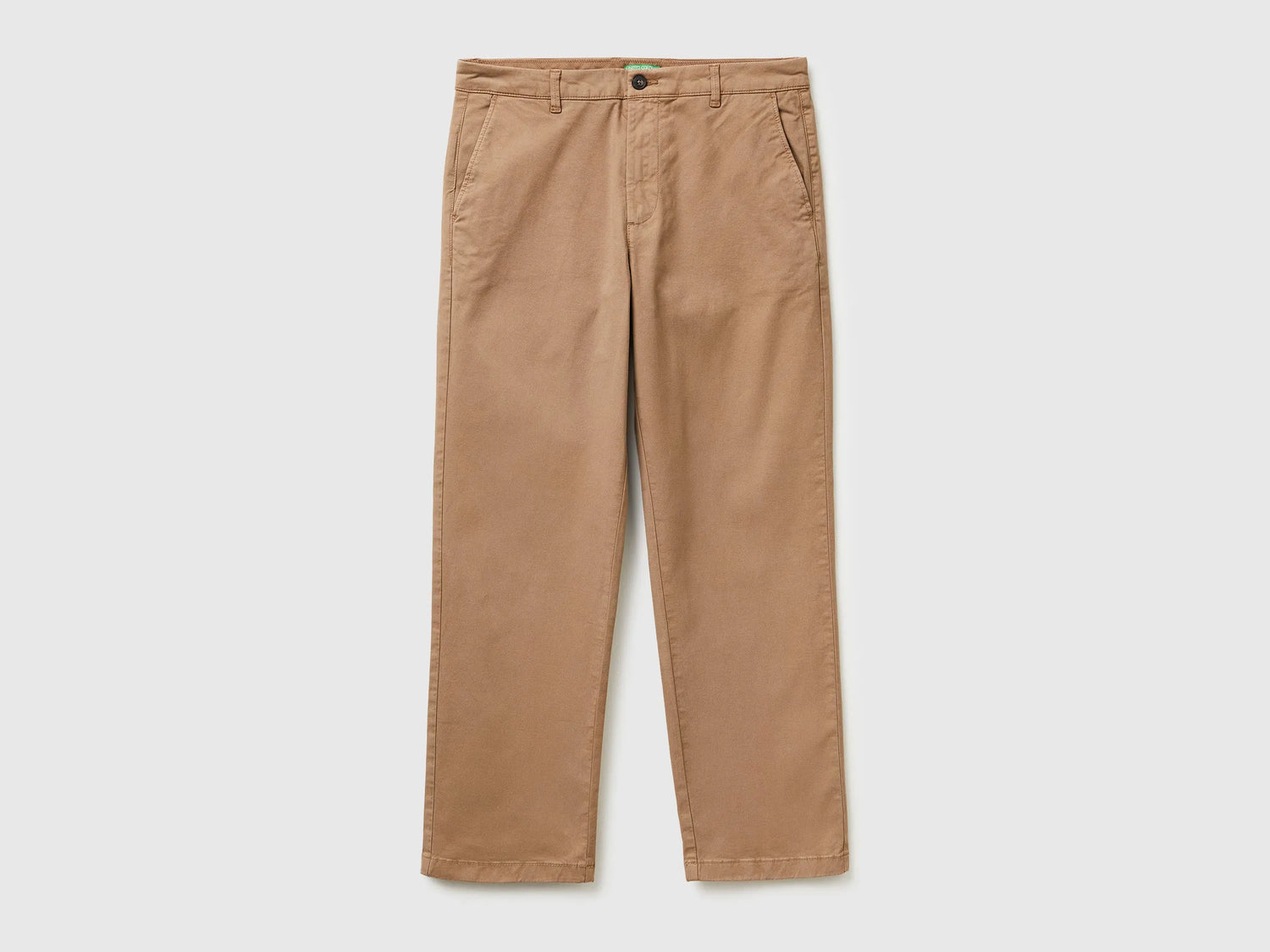Benetton Brown Men Straight Fit Chinos SKU: 4TZYUF05H_04B Image 01