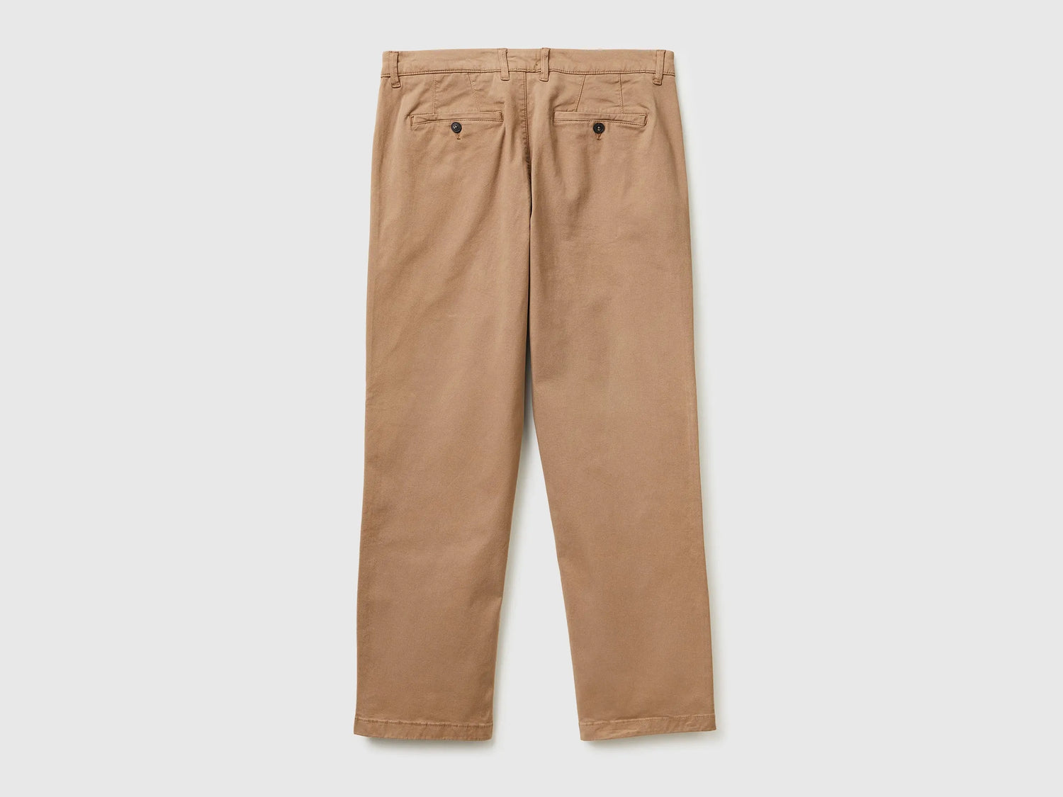 Benetton Brown Men Straight Fit Chinos SKU: 4TZYUF05H_04B Image 02