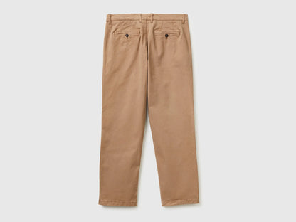 Benetton Brown Men Straight Fit Chinos SKU: 4TZYUF05H_04B Image 02