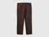 Benetton Dark Brown Men Straight-Fit Chinos SKU: 4TZYUF05H_16M Image 01