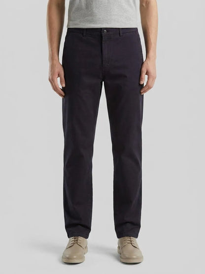 Benetton Dark Blue Men Straight Fit Chinos SKU: 4TZYUF05H_3C1 Image 00
