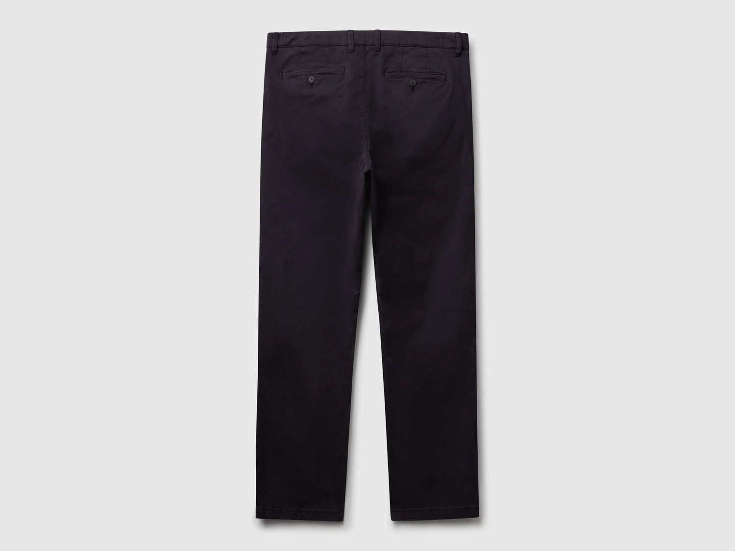 Benetton Dark Blue Men Straight Fit Chinos SKU: 4TZYUF05H_3C1 Image 06